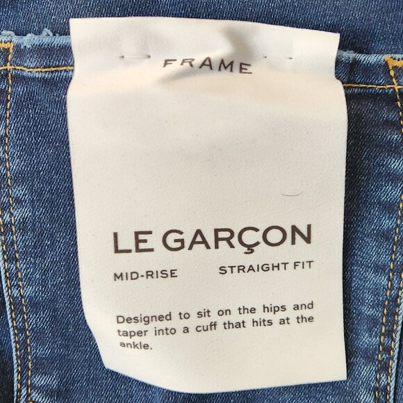Frame Denim Le Garçon Mid-Rise Straight Fit Jeans - Picture 4 of 4